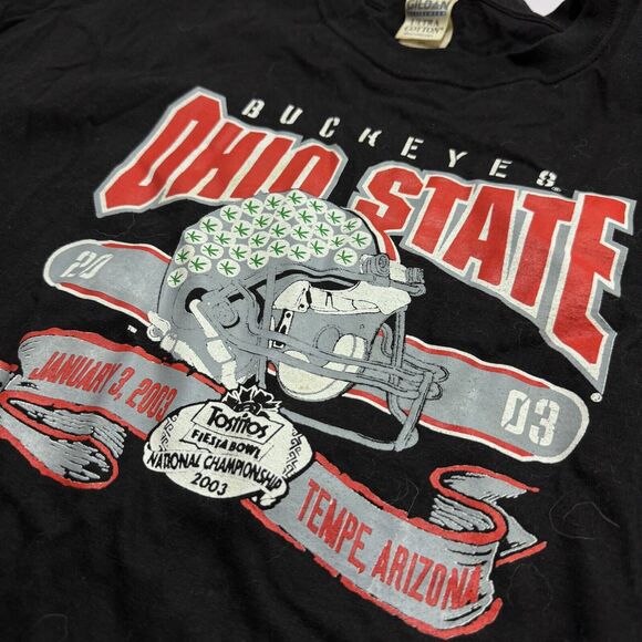 VTG Ohio State Buckeyes 2003 Tostitos Fiesta Bowl Championship Football T-Shirt - Picture 2 of 3
